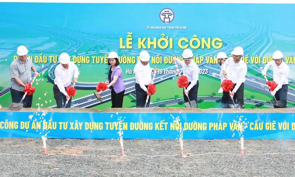 Thứ trưởng Nguyễn Xuân Sang dự Lễ khởi công tuyến đường nối cao tốc Pháp Vân - Cầu Giẽ với Vành đai 3